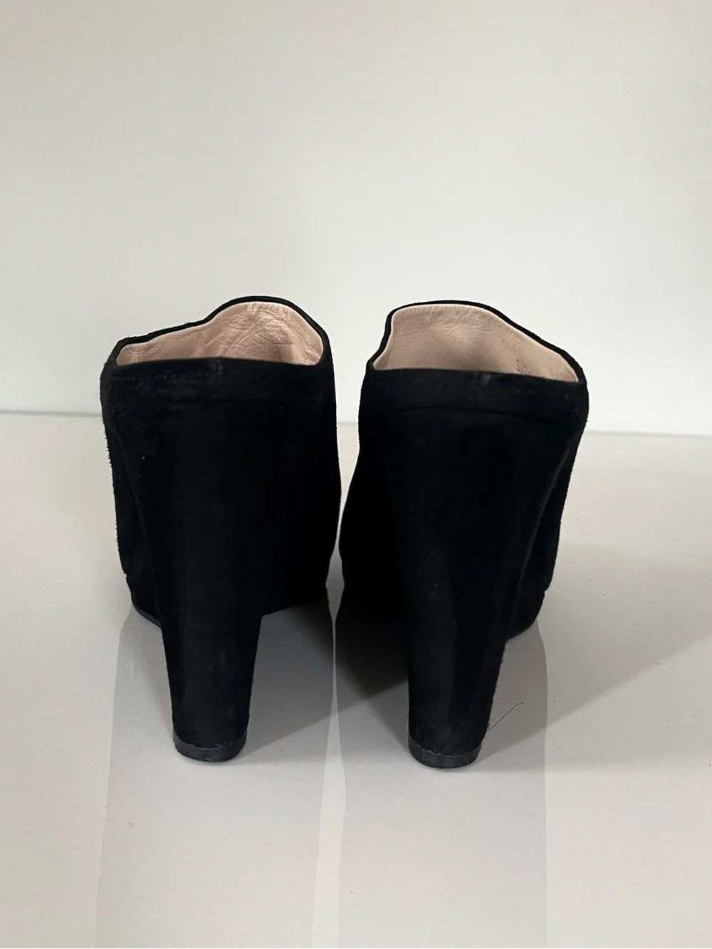 AUTHENTIC PRADA 90’s WEDGE MULES